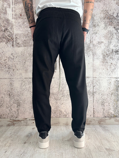 Pantalaccio misto lino nero