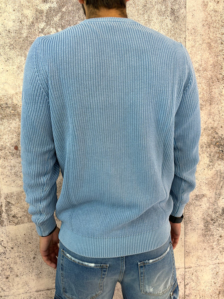 Maglione azzurro costa inglese