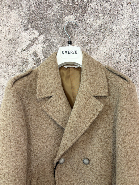Cappotto peacot cammello