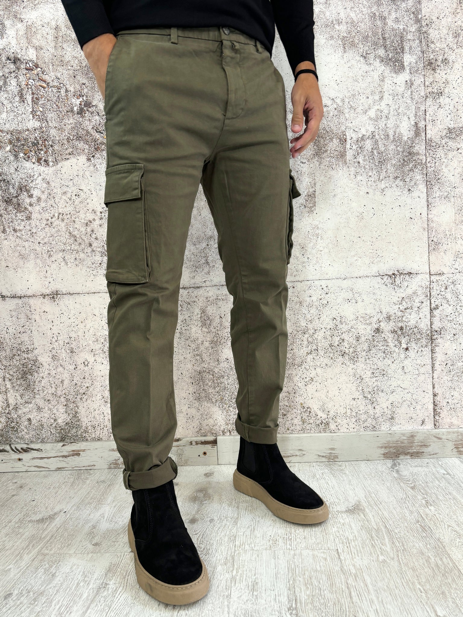 Pantalone cargo militare Slim Fit