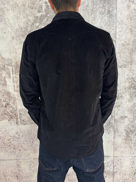 Camicia velluto nera