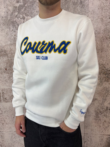 Felpa bianca Courma sky club