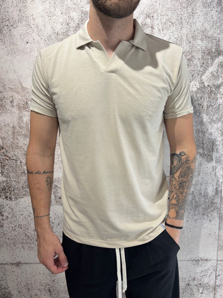 Polo derby beige micro piquet