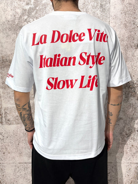 T-Shirt bianca La Dolce Vita