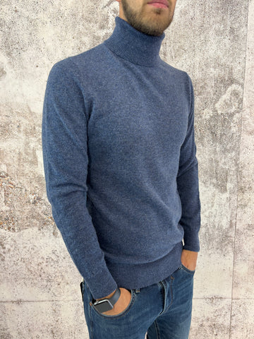 Dolcevita blu misto cashmere