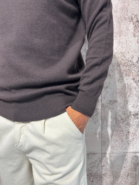 Maglione girocollo moro misto cashmere