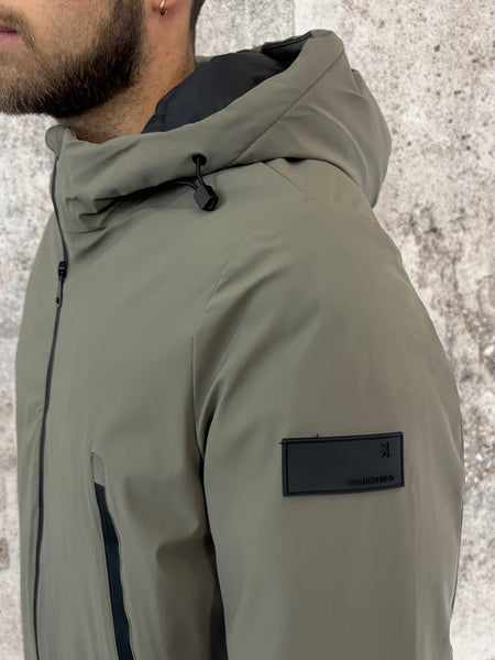 Giubbotto parka corto col. Fango