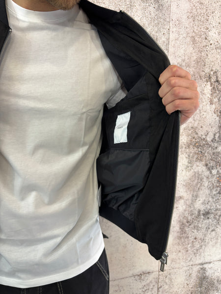 Bomber scamosciato nero
