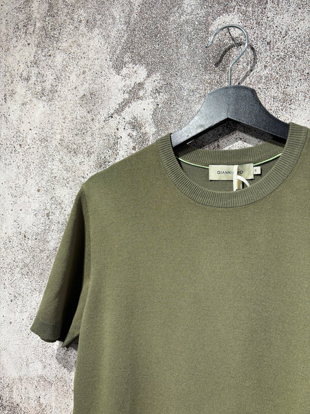 T-Shirt in maglia m/m militare