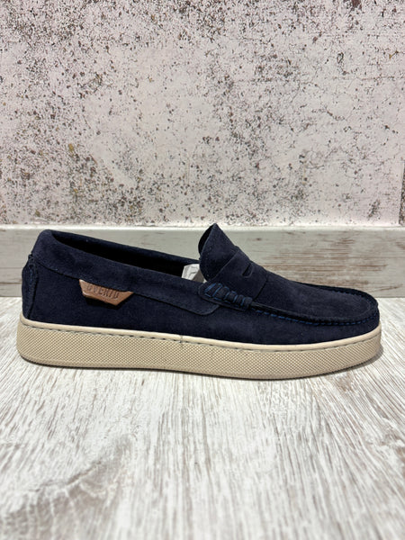 Mocassino camoscio blu