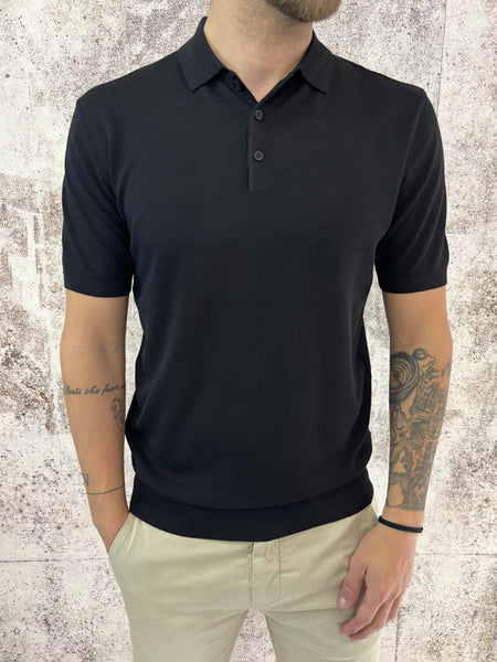 Polo in maglia m/m nera