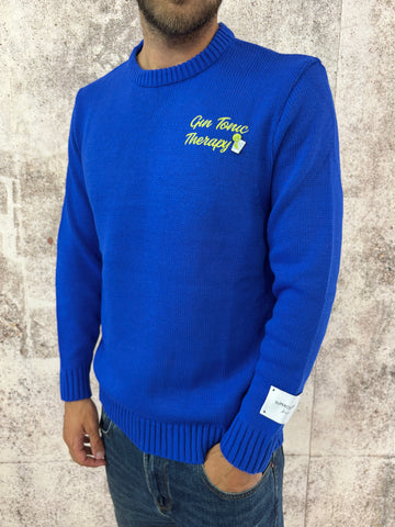 Maglione blu royal Gin Tonic Therapy