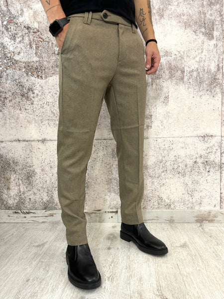 Pantalone 5 tasche khaki Slim Fit