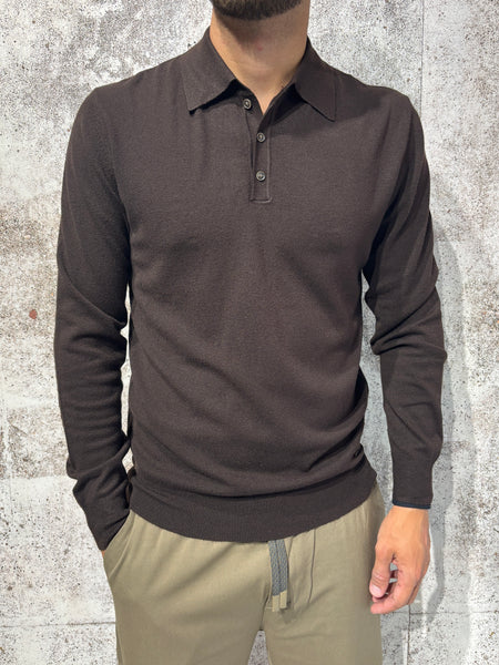 Polo coffee m/l in maglia art. GL508