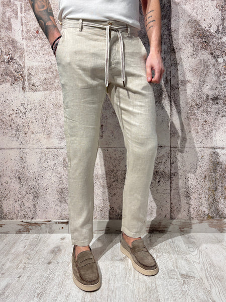 Sand linen trousers art. Michigan