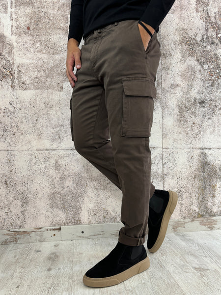 Pantalone cargo moro Slim Fit