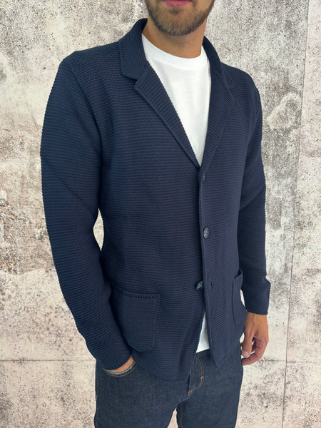 Giacca in maglia blu