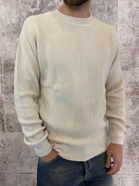 Maglione paricollo costa inglese crema