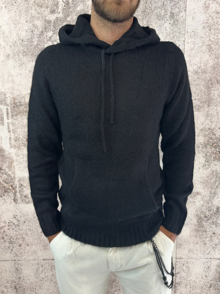 Maglione cappuccio nero