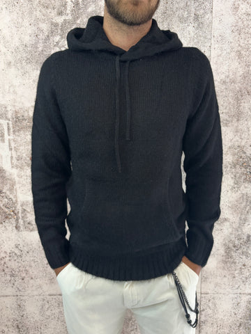 Maglione cappuccio nero