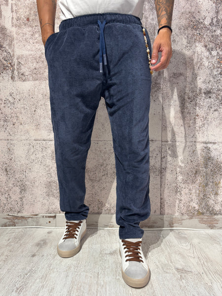 Pantalaccio velluto costine blu art. P66