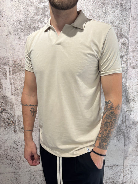 Polo derby beige micro piquet