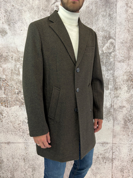 Cappotto foderato verde militare