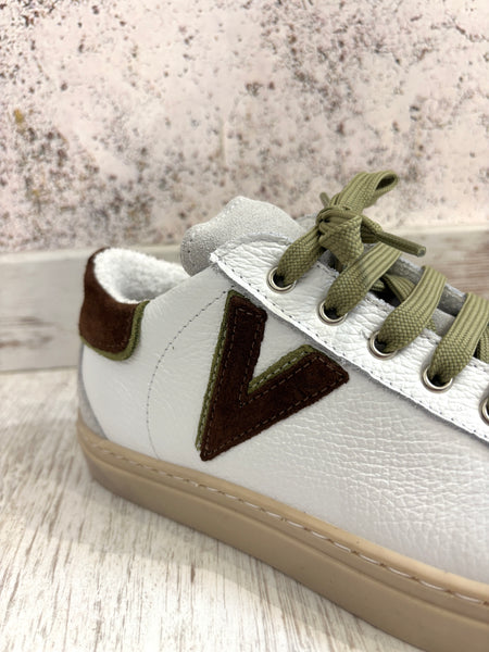 Sneakers Olympic bianca/moro/verde