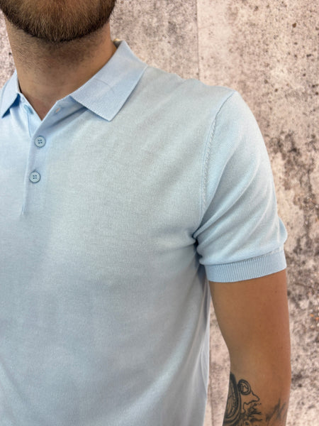 Polo in maglia m/m sky