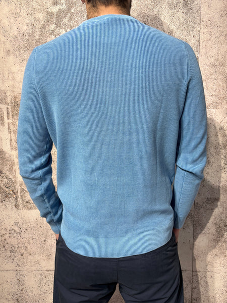 Maglioncino costine azzurro