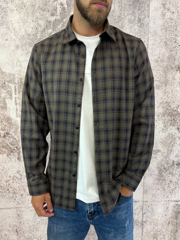 Camicia scozzese verde/nera/marrone