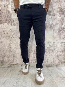 Pantalone chino blu navy
