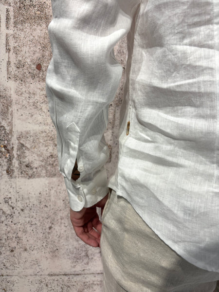 White linen Korean shirt