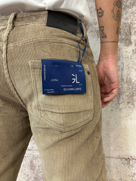 Pantalone velluto camel mod. Cooper