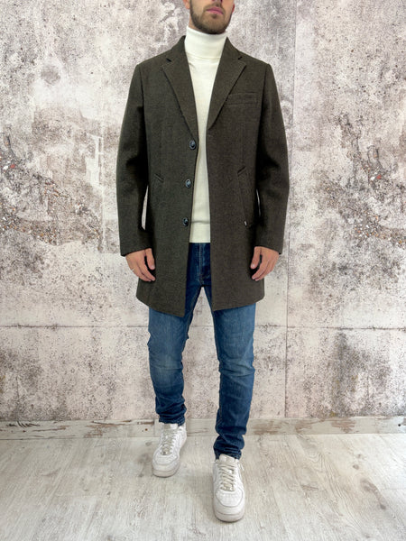 Cappotto foderato verde militare