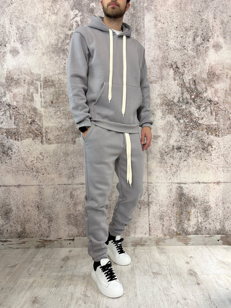 Completo tuta grigio perla