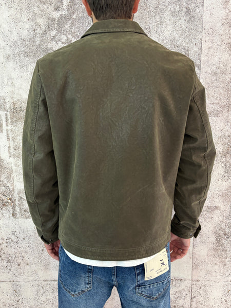 Giacca ecopelle militare