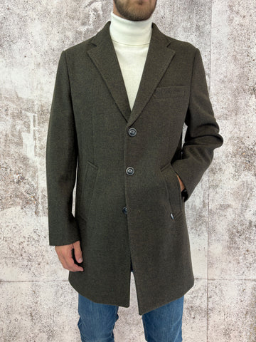 Cappotto foderato verde militare