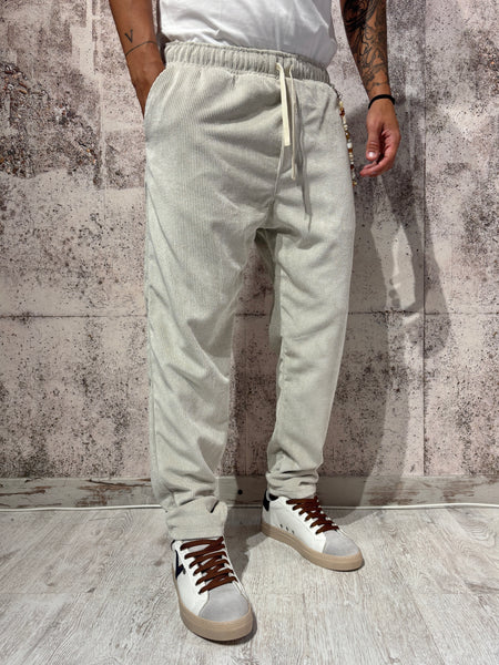 Pantalaccio velluto costine panna art. P66