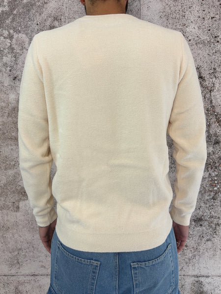 Maglione girocollo crema spugna