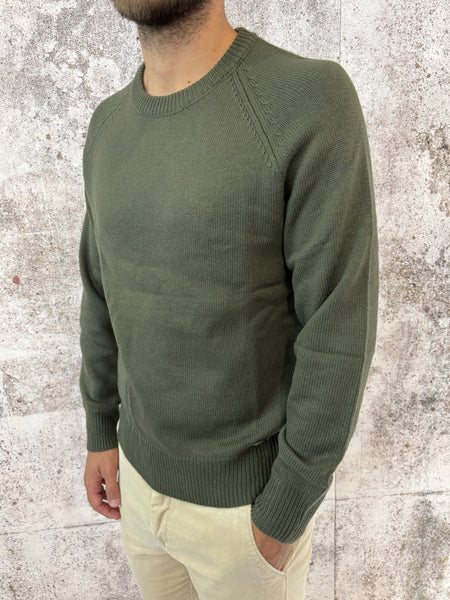 Maglione raglan verde militare