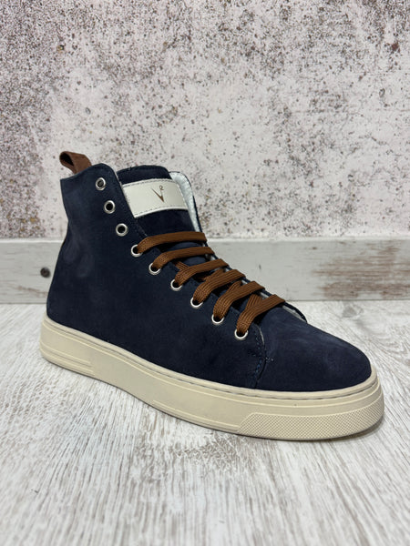 Stivaletto Teddy blu/tabacco