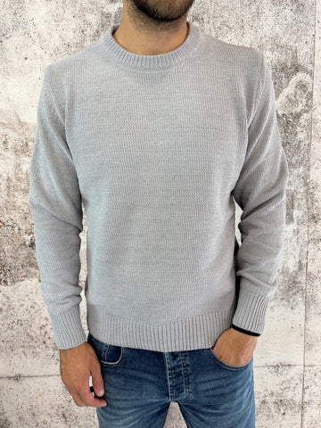 Maglione ciniglia grigio