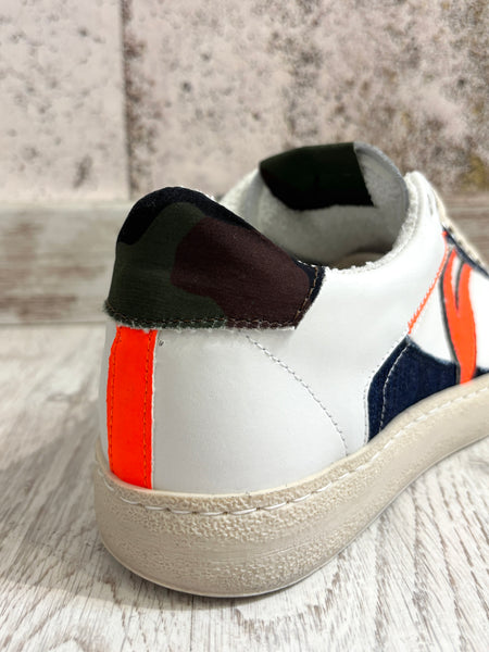 Sneakers Pablito logo arancio fluo