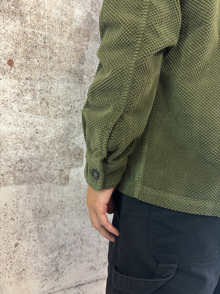 Giacca verde militare nido d'ape