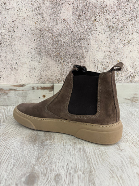 Stivaletto camoscio beige