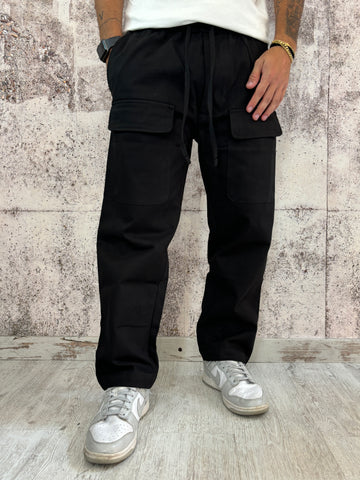 Pantalaccio nero tasconi frontali