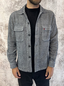 Giacca caldo cotone microfantasia grigio/nera