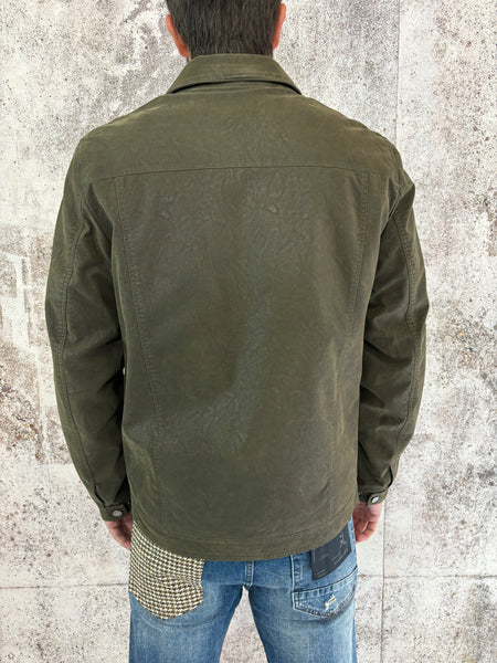 Field Jacket verde militare ecopelle