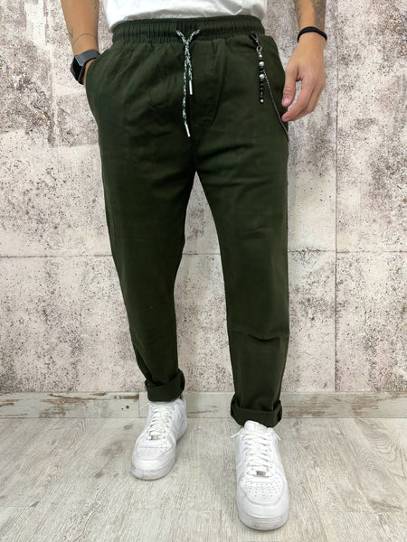 Pantalaccio cotone verde militare